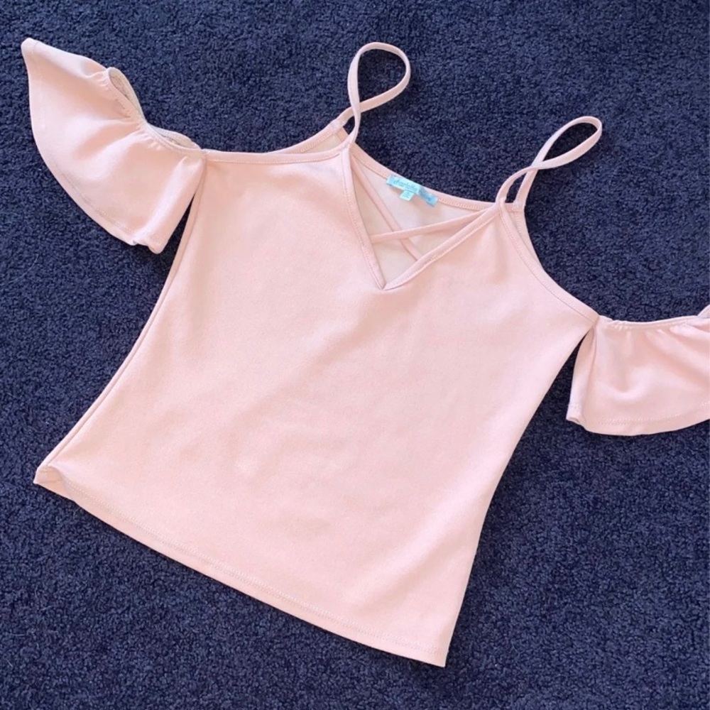 2 for $12 Off shoulder pink top